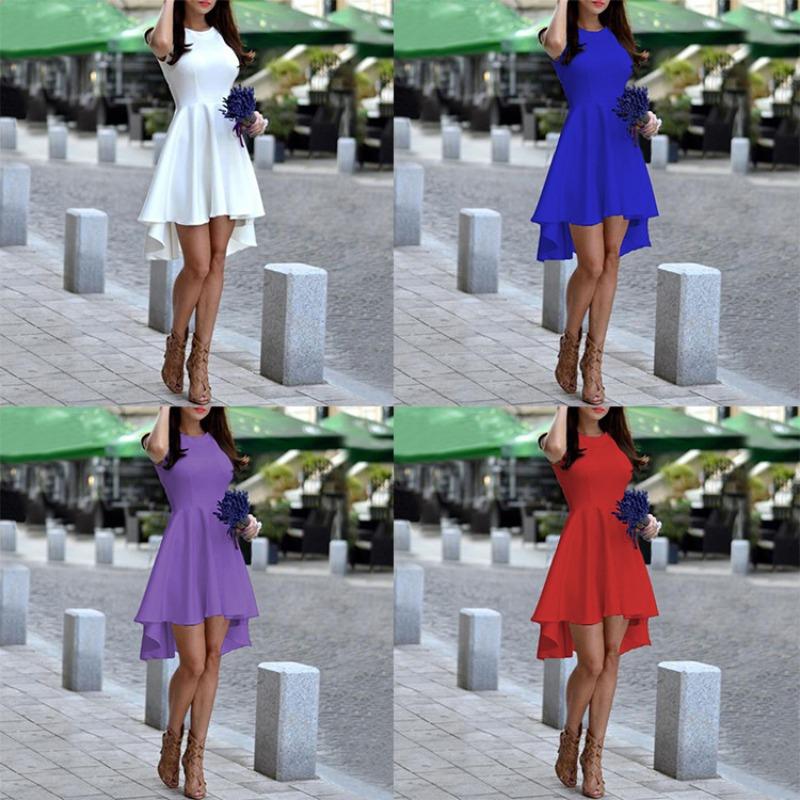 Damen neues rundhals ärmelloses schwingendes Kleid heiß verkaufendes Kleid langes Kleid