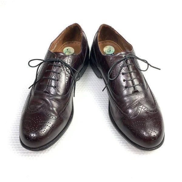 Vintage 80s-90s Bostonian Wingtip Full Brogue Shoes Red Brown 8W 26.0(USED)