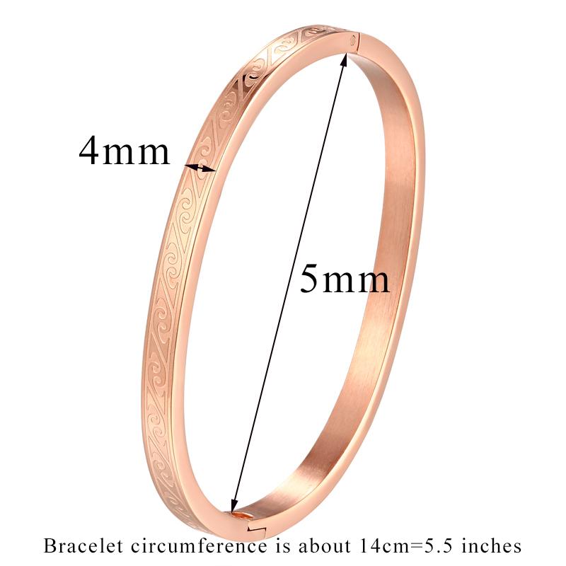 5cm Small Size Kids Bangle and 5.8cm Diameter Mother Bangle Stainless Steel High Quality Jewelry Gold Color Bracelet Wholesale