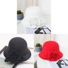 Woolen Cap With Floral Embellishments For Autumn Winter Fashion Girls