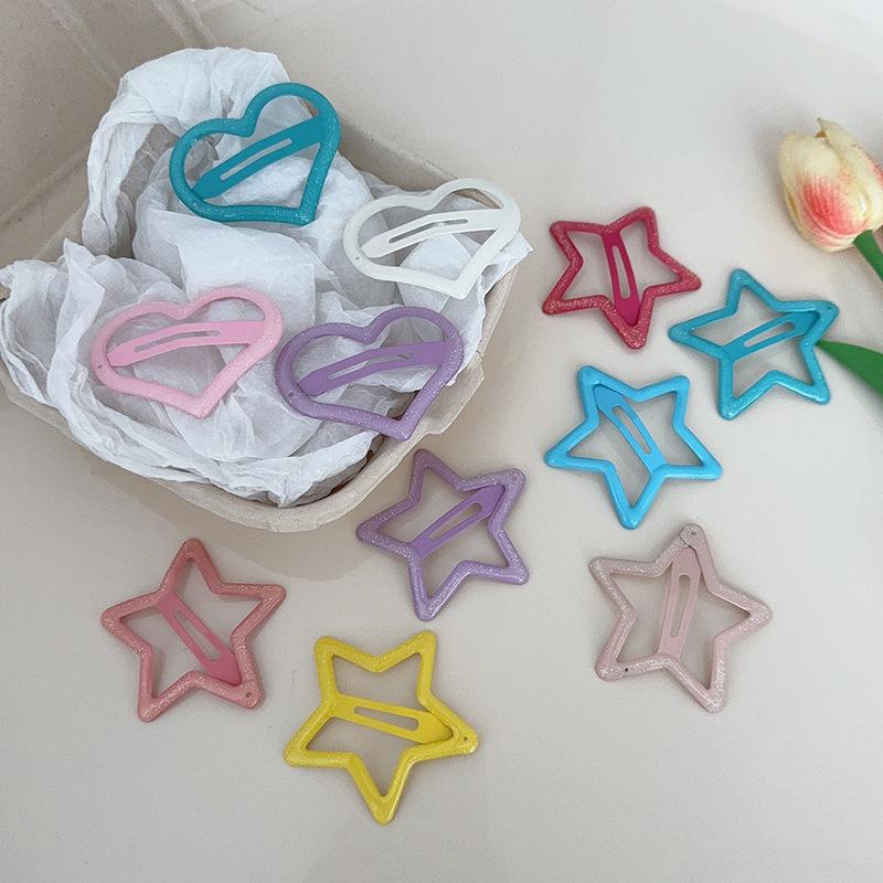 Colorful Y2K Star Hair Clip for Baby & Women - Decorative Side Bangs & BB Clip Hair Accessory
