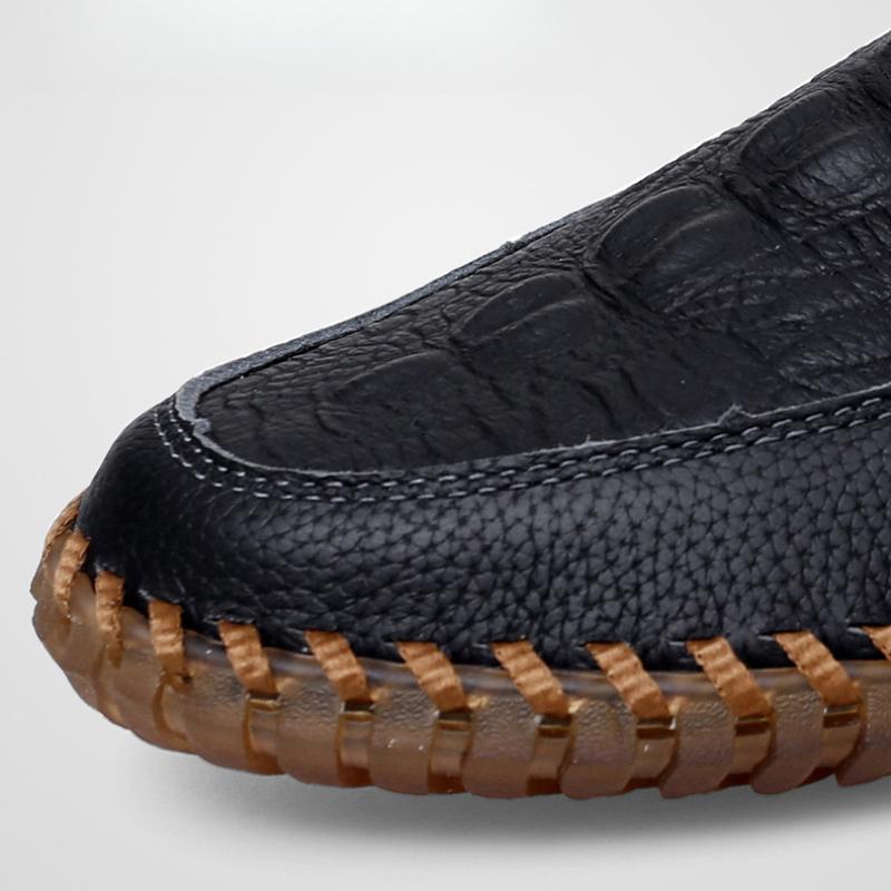 Men's Casual Leather Shoes Loafers Moccasin Breathable Slip On Boat Soft Driving Shoes