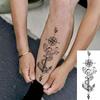 1 Sheet Geometric Planet Mountains Temporary Tattoos For Women Men Forearm Foot, Waterproof Long Lasting Realistic Tatoo Sticker