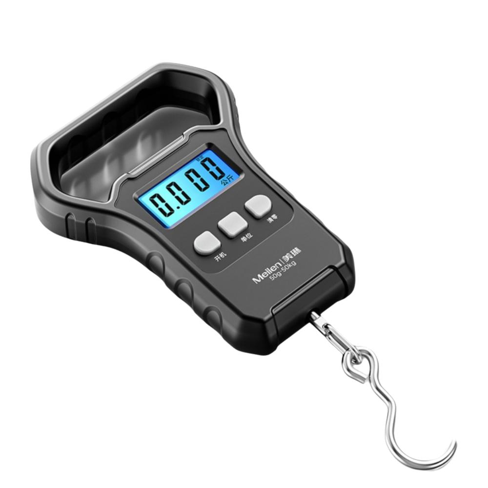 

Handheld Electronic Hanging Scales 50kg Digital Fish Scale Luggage Weighting Scales Fishing чёрный