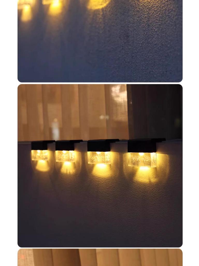 Solar-Powered Waterproof Outdoor Wall & Fence Light for Garden, Yard, Balcony, and Courtyard Atmosphere