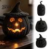Halloween Pompoenmand Handgeweven met Heksenhoed Deksel Rustiek Vlechtwerk Trick Gothic Huis Tafeldecoratie of Snoepmand voor Binnen Buiten