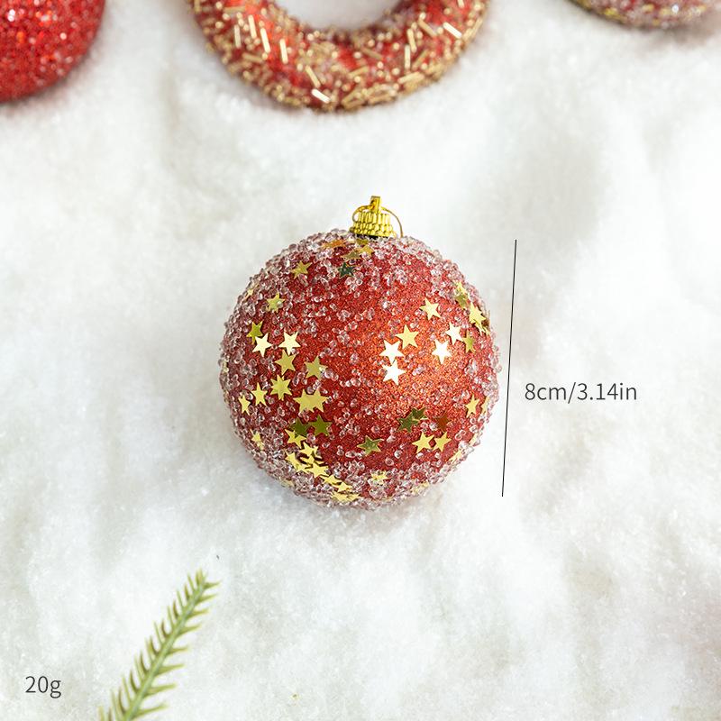 8СМ Рококо Белый Прозрачный Рождественский Шар Украшение