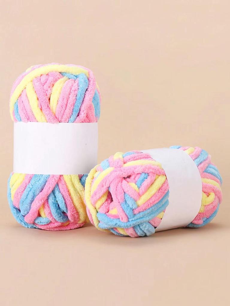 50g Ice Thread Thick Wool Yarn Ball for DIY Knitting and Weaving Projects
