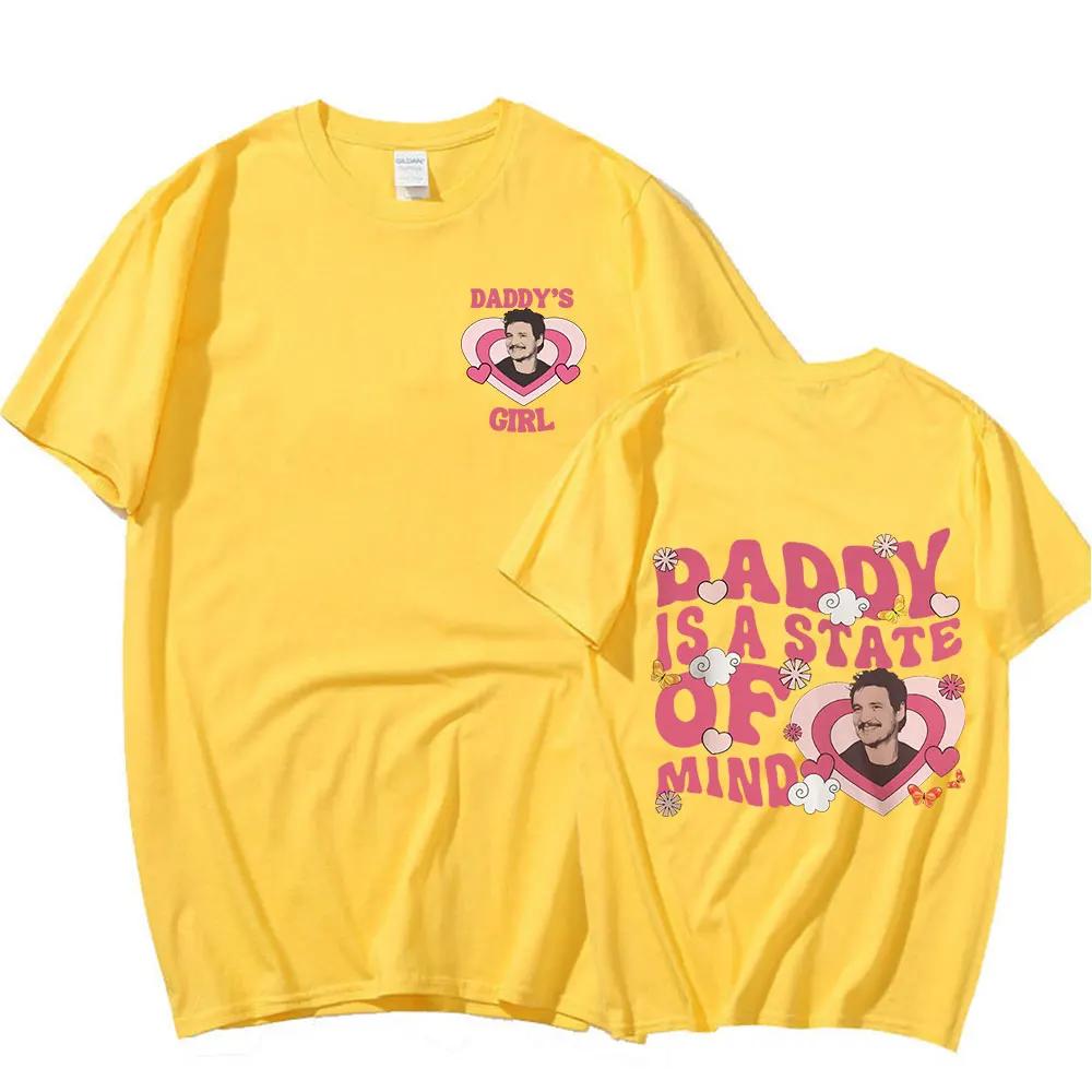 Pedro Pascal Daddy To Stan Umysłu T-Shirt Aktor Filmowy i Telewizyjny T-shirt Moda Damska Casualowe Koszulki z Krótkim Rękawem Streetwear