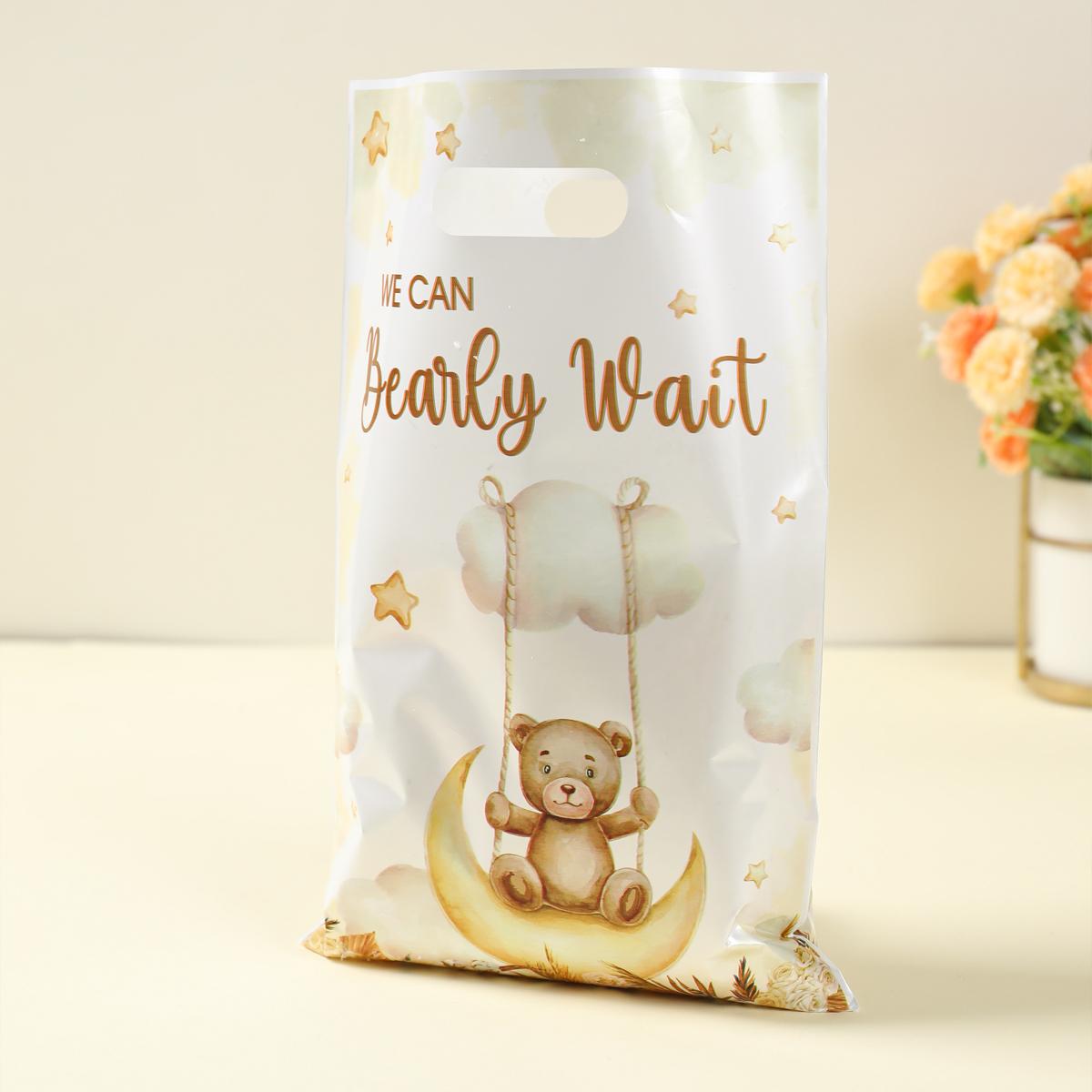 

Мешочки с медведями Подарочные пакеты для вечеринок на рождение ребенка с ручками Бумажные пакеты для сладостей на день рождения Подарки на свадьбу Принадлежности 10pcs