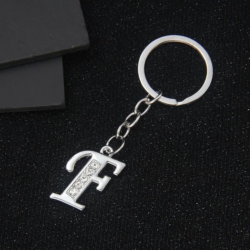 Simple Personality 26 Letters Versatile Keychain European and American New English Creative Luggage Keyring