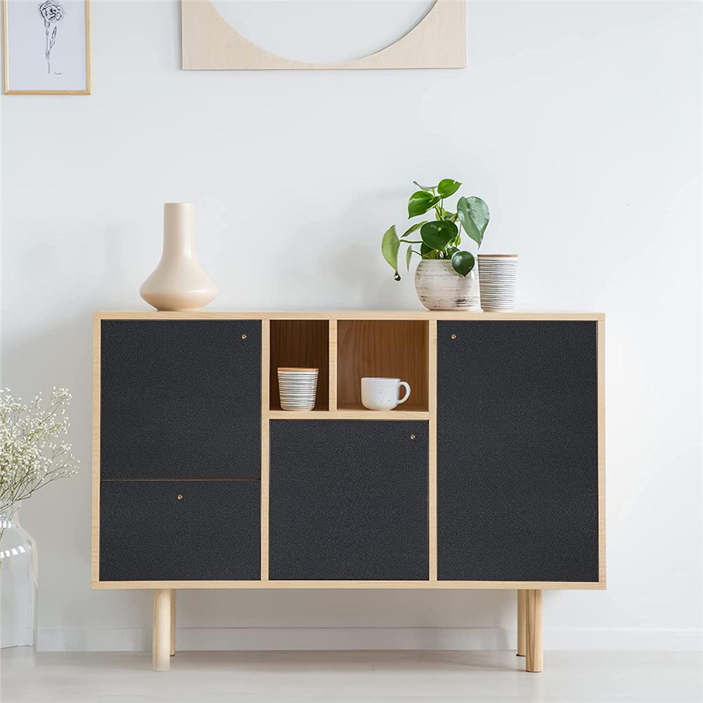 80cm Width Matte Black Wallpaper Vinyl Self-Adhesive Shelf Liner Drawer Peel and Stick Countertop Removable Wall Contact Papers