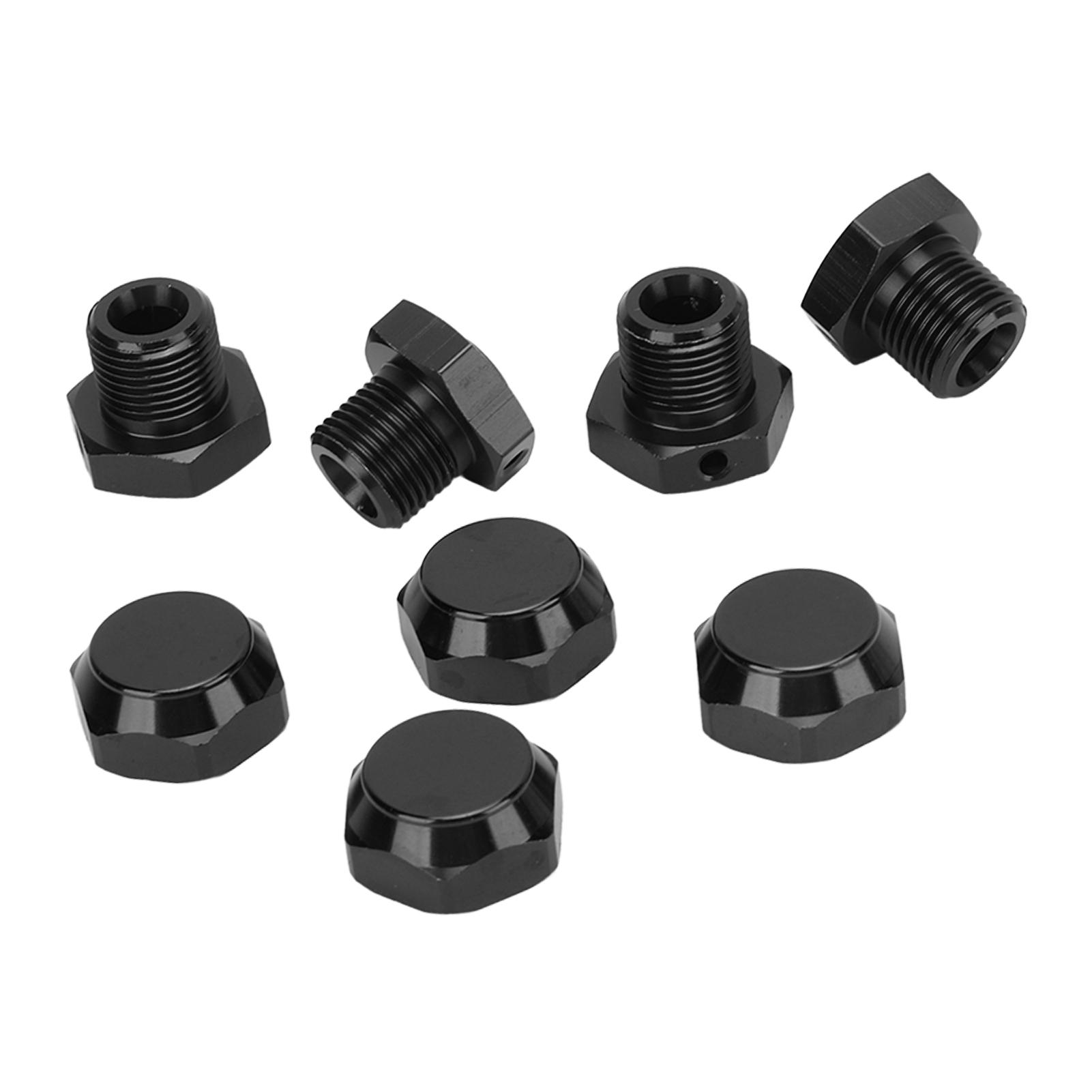 

4pcs RC Wheel Hex Coupler Kit Professional Aluminum Alloy Wheel Hex Hubs Adapter for ARRMA 1 8 RC Car Black чорний