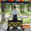 Folding Outdoor Camping Cart with Liftable Table for Street Stalls and Night Markets