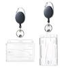 Wasserdichter Klarer Kunststoff PVC ID-Karten Namensschildhalter Transparente Visitenkartenhülle Für Schule Büro