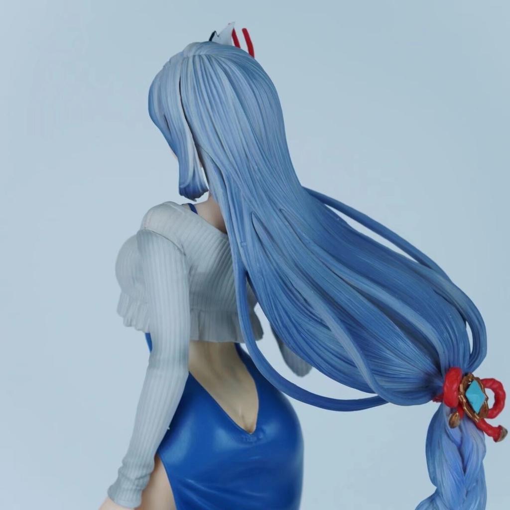 48cm Anime Genshin Impact Figures GK Shenhe Action Figures Ice Girl PVC Collection Model Ornament Toys Desktop Decoration Gifts