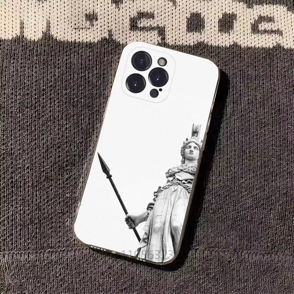 Abstract Greek Mythology Athena Phone Case for iPhone 11Pro 13 12 11 Pro Max 16e 17 Air 16 15 14 Plus 11ProMax iPhone15promax