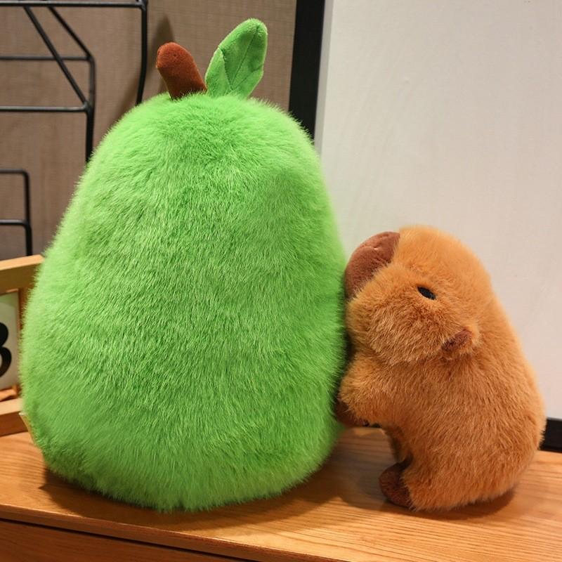 Avocado Capybara Plüschtier Weiches Kurzes Plüschtier Niedliches Tier Kindergeschenk Für Sammler