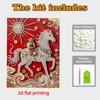 Crystal Pearl Painting 5D DIY Frame Decoration Painting White Horse Home Wall Decoration Transparent Pearl Gemstone Painting Picture Art Crafts