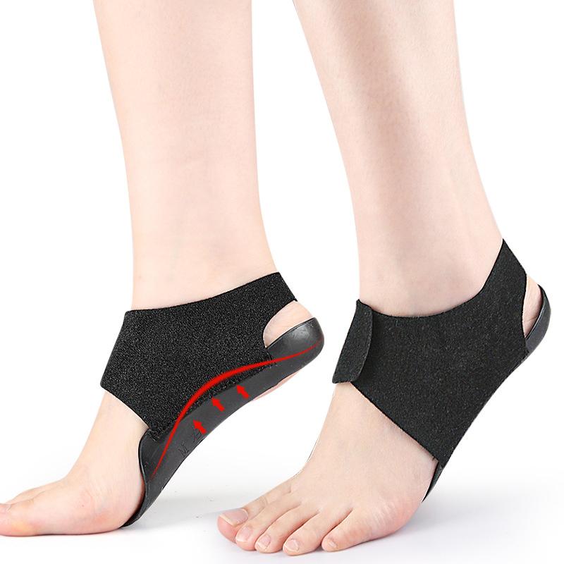 1 Pair Arch Support Sleeve Cushioned Soft Elastic Gel Pad Fabric Arch Sock For Flat Foot Pain Relief Plantar Fasciitis Heel