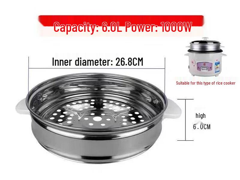 ZISIZ Large Capacity Ceramic Steamer Basket