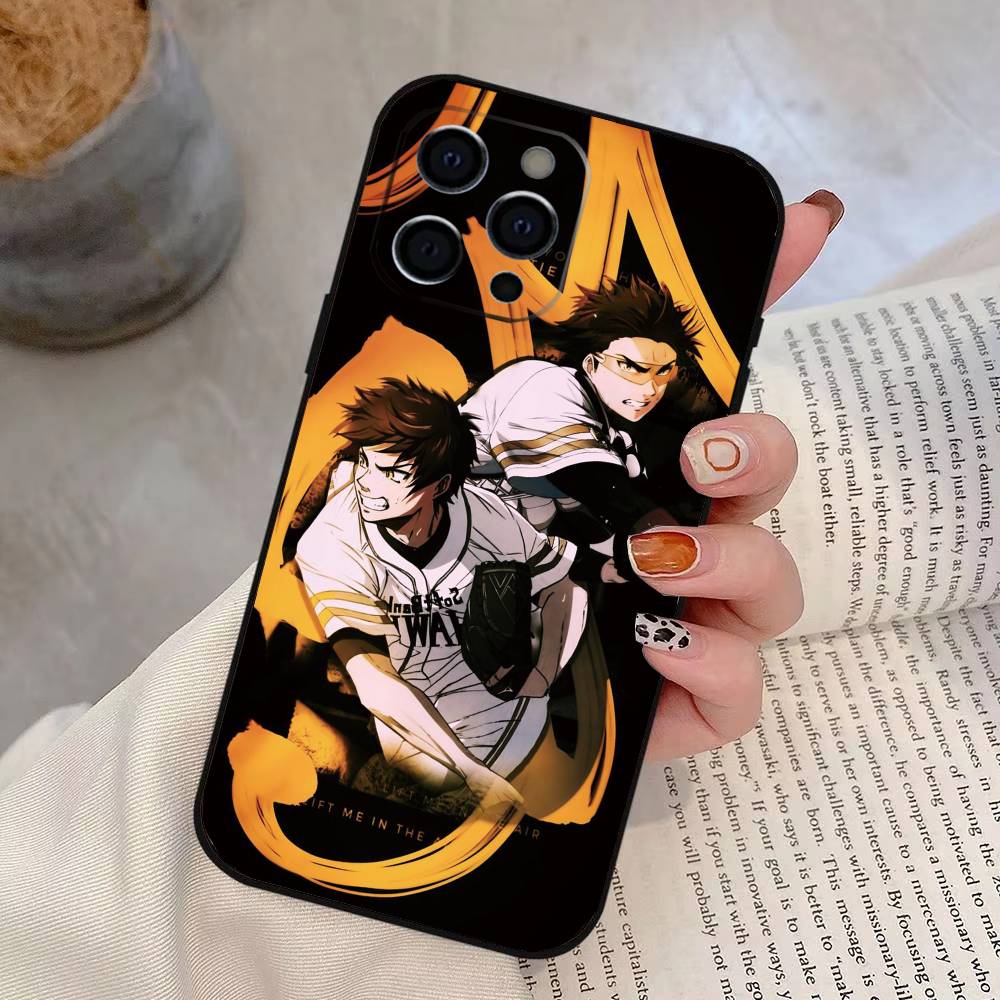 Ace of Diamond Phone Case For iPhone 17, 16,15,14,13,12,11 Plus,Pro Max, Others Soft Black Cover