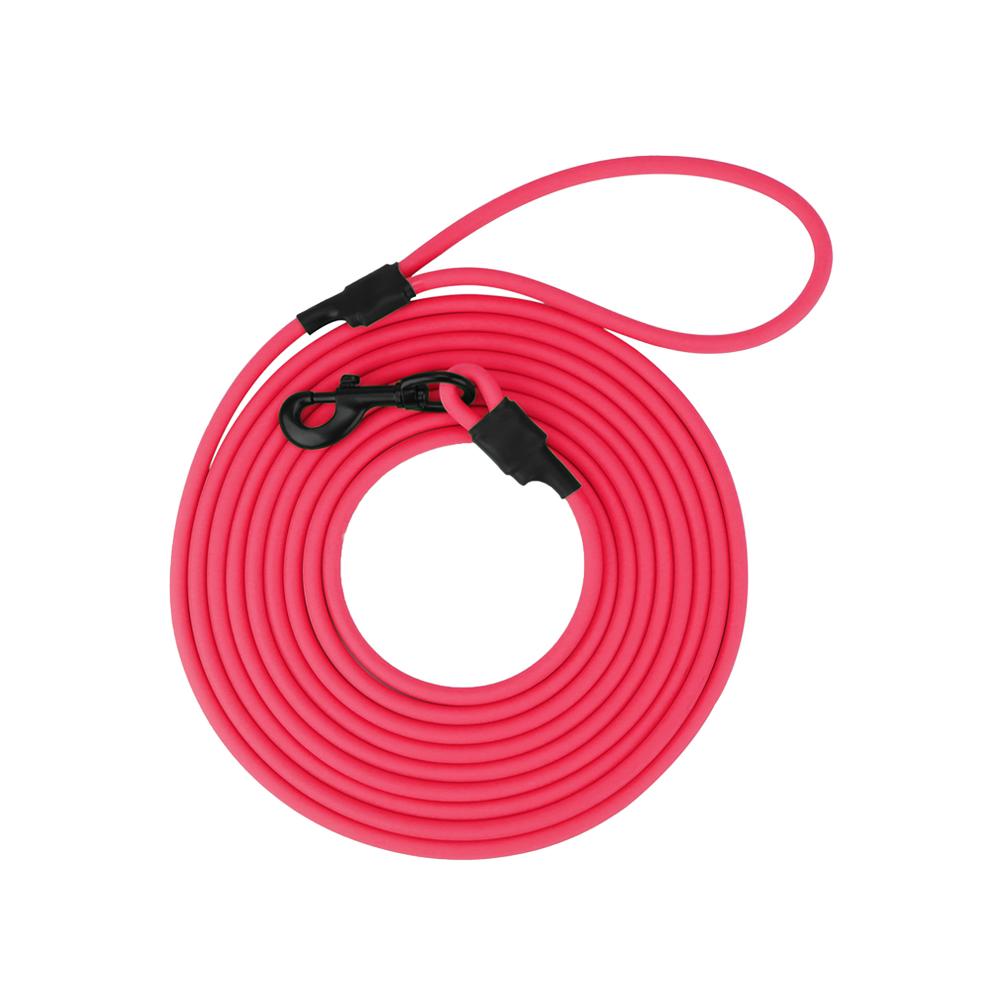 

PVC Pet Leashes 5m 10m Large Dog Leash Recall Training Tracking Obedience Long Lead Waterproof S 1.2M розовый