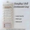 Large Capacity Wall Hanging File Organizers Portable Hanging Wall Document Bag  Home Use