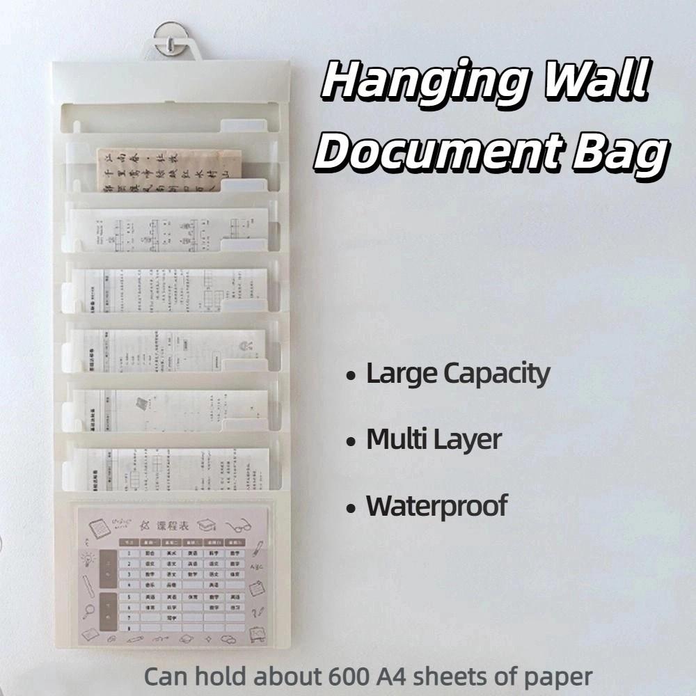 A4 Wall Hanging File Organizers Large Capacity Expandable Documents Case Student Use