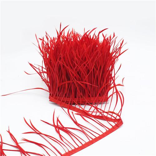 FeatherNew Arrival Feather Trim Goose Feather Trim 15-20cm Goose Biots Feathers Fringe Ribbon Dress Skrit Jewelry Making Accessories