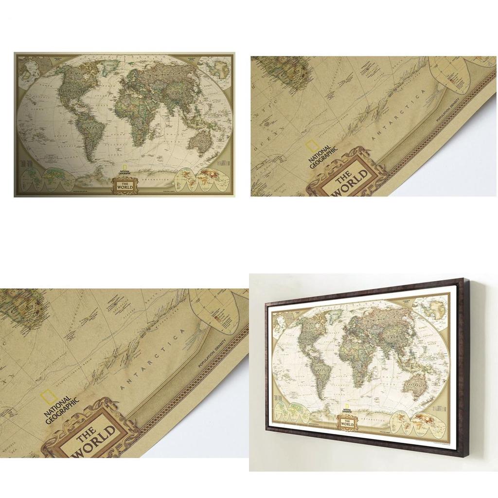 Vintage Retro Paper World Map Poster For Unique Children Gifts And Stylish Wall Decor