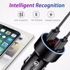 Dual Usb Snelle Autolader Lcd-scherm 3.0 Snel Opladen Power Auto Usb Adapter Voor Xiaomi Huawei P30 P20 Usb oplader Iphone 12 Xs