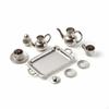 Dollhouse Tea Set with Tray Metal Tiny for Collectors, Hobbyists, Photography