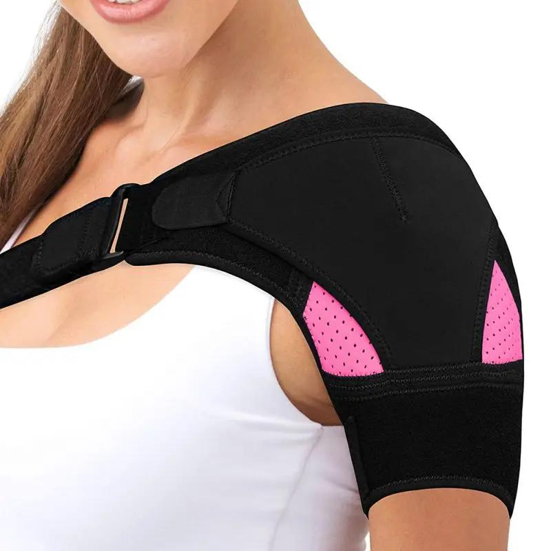 Shoulder Brace With Pressure Pad Ice Pack For Pain Relief Left Right Support Unisex Compression Sleeve