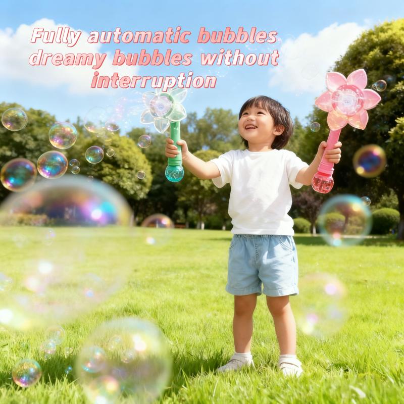 New Handheld One-Button Automatic Flower Bubble Machine, Wedding Atmosphere Prop, Perfect Gift