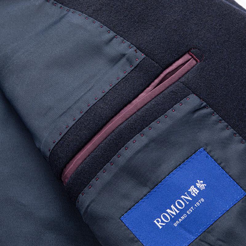 ROMON Men's Wool Blend Business Casual Suit Jacket