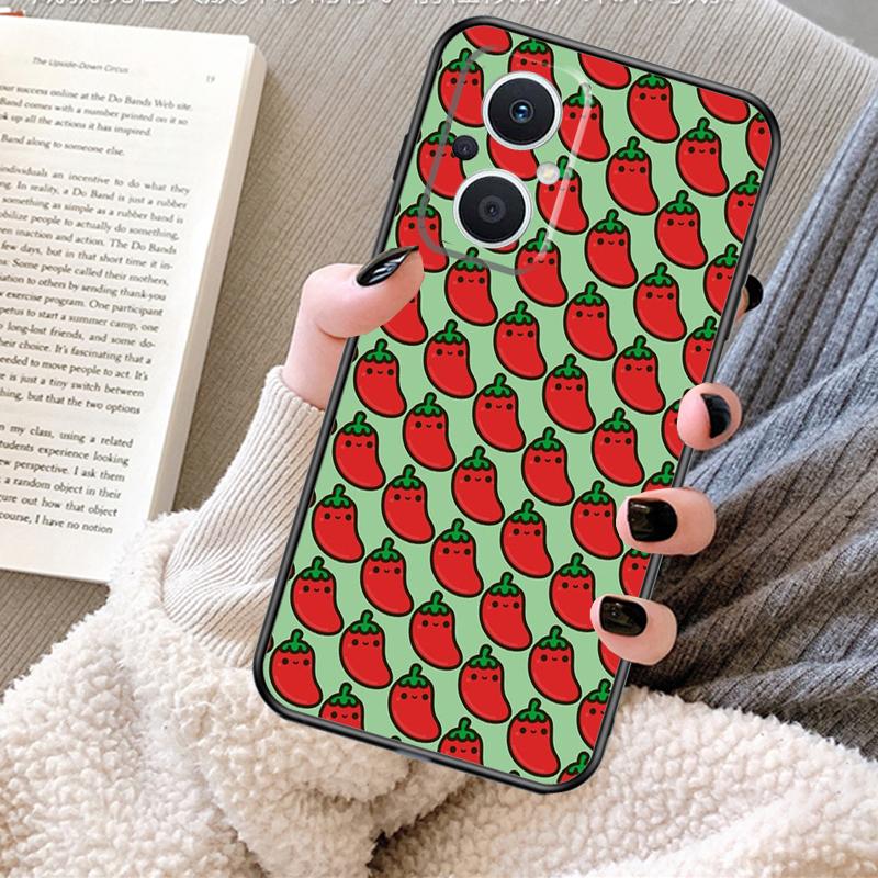 Red Chilli Pepper Pattern Case For OPPO Reno 13 13F 12 11 F 8T 7 8 10 Pro OPPO Find X8 Pro X6 X3 X5 Lite Cover Fundas