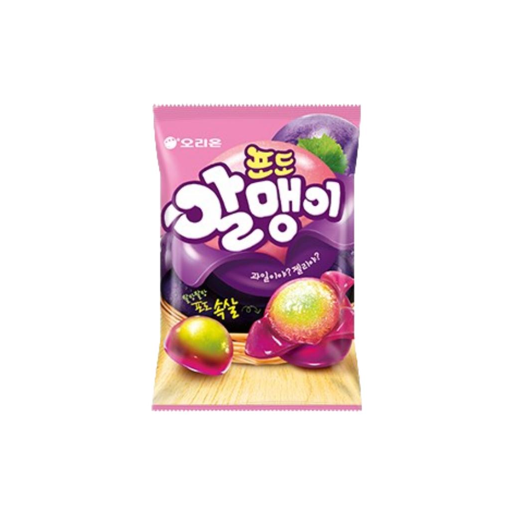 

[Orion] Jelly Candy Mix Assorted Korean Fruit Jelly Snacks 216g(Grape/Plum/Lychee/Coco Mango/Gold Kiwi) Grape
