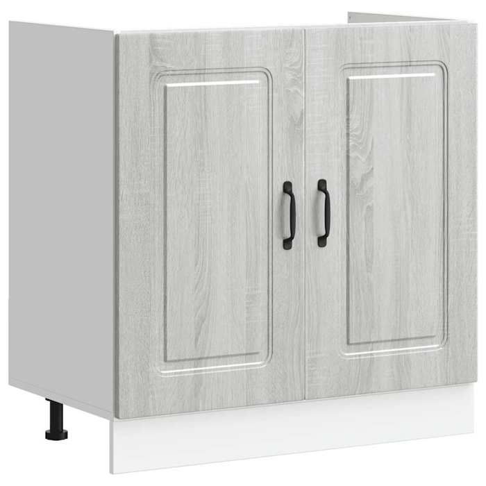 VidaXL Meuble bas pour évier Kalmar chêne sonoma bois ingénierie, meuble bas de cuisine, meuble bas de cuisine avec porte 853453