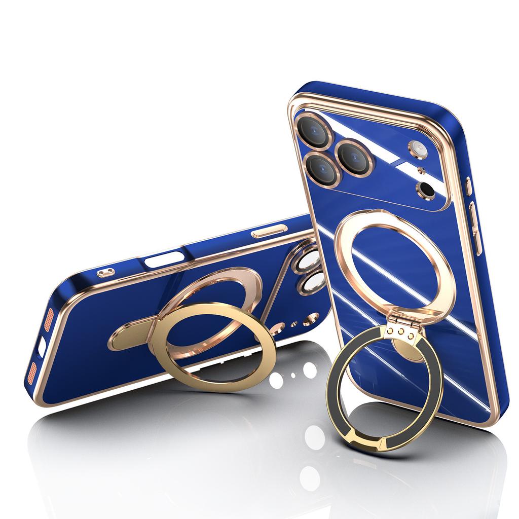 Applicable to Apple 11ProMax mobile phone case 11 solid color fulcrum magnetic suction bracket 11 electroplating 11 anti-drop protective case moisture