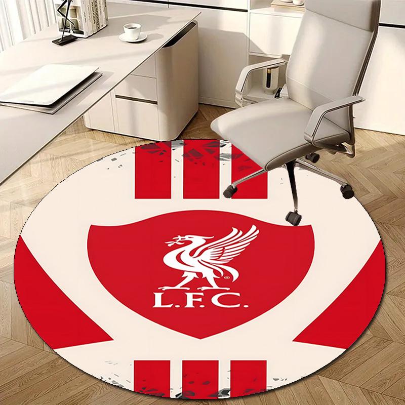 1pc L-Liverpool Print Round Carpet Chair Round Carpet Suitable for Bedroom Living Room Home Decorative Carpet