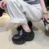 Fashion Hollow Out Breathable Chunky Sneakers Women 2025 Summer Fashion Platform Sports Shoes Woman Non Slip Thick Sole Vulcanized Shoes