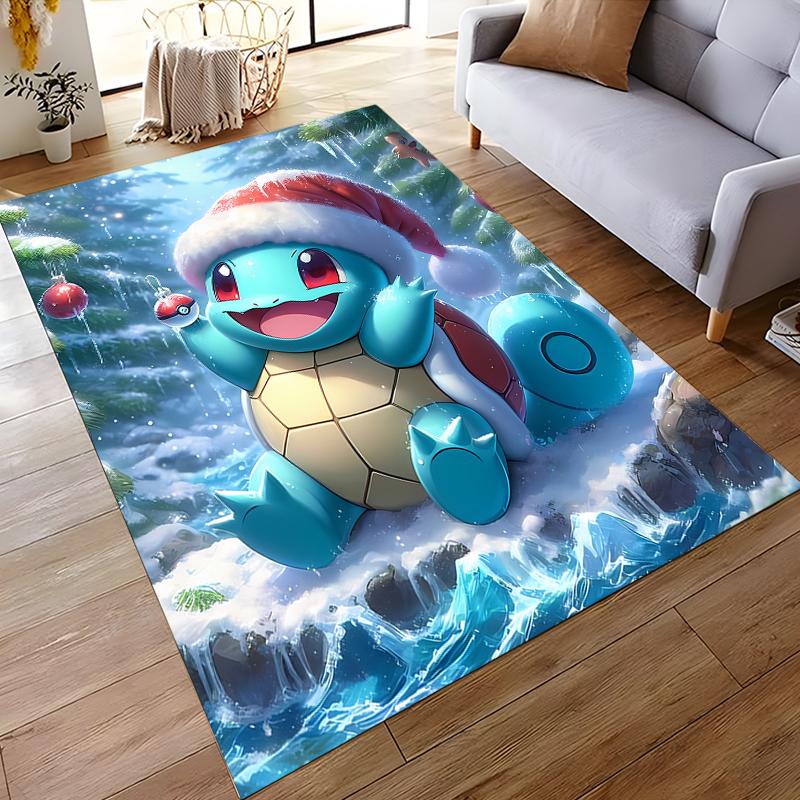 Pokémon Squirtle Charmander Carpet Printed Non-Slip Rug Mat for Living Room Bedroom Kids Room Home Decoration Floor Mat
