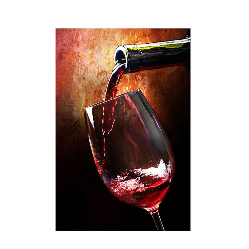 WCIC New Home Decoration Wine Glass Home Room Background Wall Painting Decoration Hanging Painting