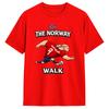 Unisexs Erling Haaland T-Shirts The Norway Walk Reine Baumwolle Oberteile Vintage Kurzarm Rundhals T-Shirts Sommer T-Shirts