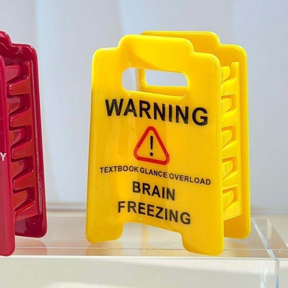 Warning Message Overstimulated Hair Clip Novelty Warning Sign Hairpins Daily