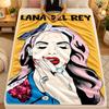 Flannel BlanketLana Del Rey Warm Soft Throw Blanket for Indoor Sofa Bed Living Room Use