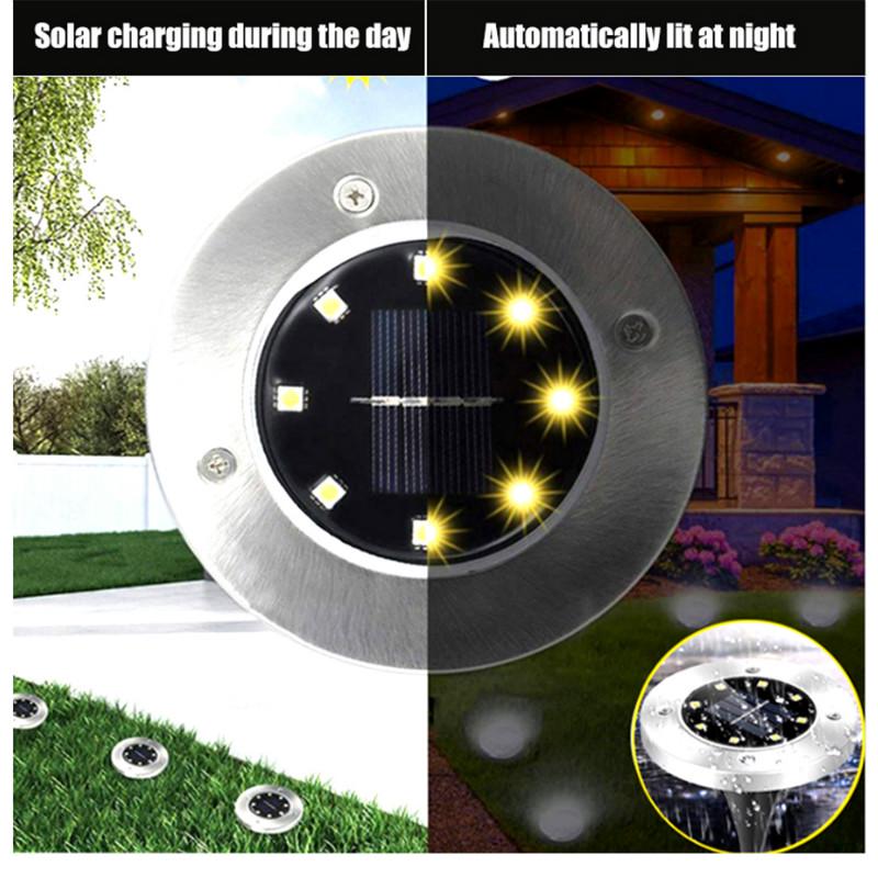 Ground Light Solar Garden Yard Landscape Lawn Lamp Buried Light Outdoor Road Stairs Decking Light