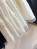 Women's High-Waist Ballet-Inspired Lace Midi Skirt, Slimming A-Line, Multi-Layered for Autumn.