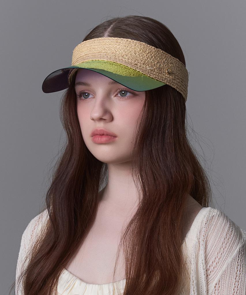 Hwaiteusaenjeu Green Label Natural Raffia Uv Sun Visor Lusaka (3 Colors)